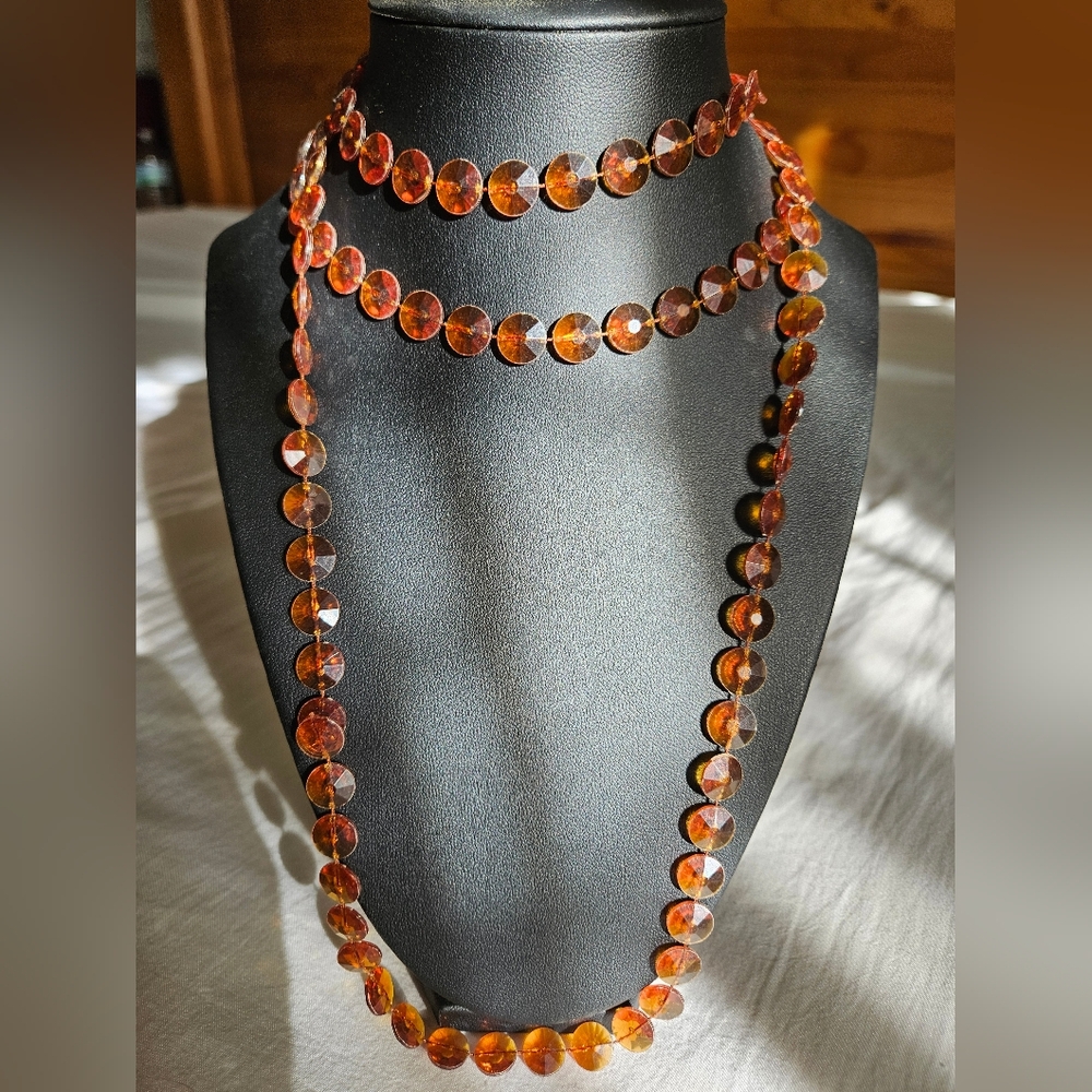 Amber Beaded Necklace Set